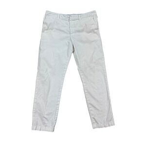 Polo Ralph Lauren Pants Women's 12 White Chino‎ Straight Leg Casual Flat Front